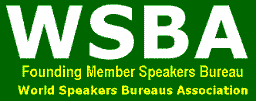 World Speakers Bureaus Association Founding Speakers Bureau Member Logo.